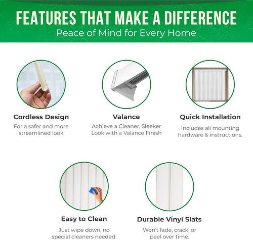 Calyx Interiors Vertical Blinds - White Light-Filtering Vinyl | 78" W x 84" H for Sliding Glass Doors & Windows