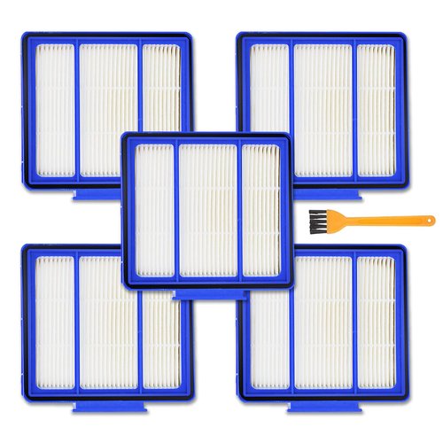 5-Pack HEPA Replacement Filters for Shark RV1001AE ION/IQ/EZ/Rocket/Robot/Pet Series Vacuums Compatible with AV2501AE, AV753, AV910/912S/915S, UR1000SR & More Vacuum Cleaner Parts