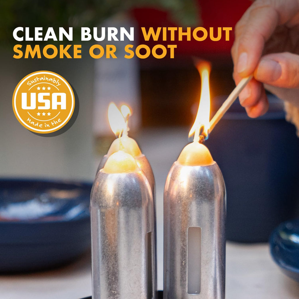 UCO 12-Hour Natural Beeswax, Long-Burning Candles for UCO Candle Lanterns and Emergency Preparedness, 9-Pack