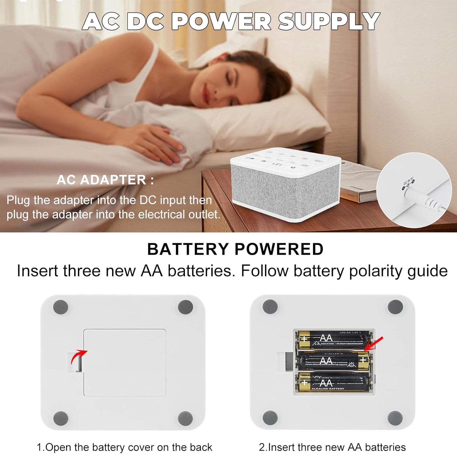 Skiennix White Noise Sound Machine - Portable Travel Device with 10 Soothing Sounds for Sleep | Rechargeable Timer Function