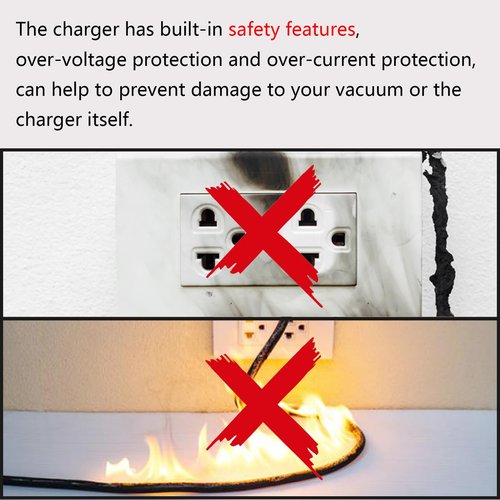 26V Charger Replacement for TINECO Vacuum Cordless Vacuum Cleaner Adapter for A10 A11 S3 Hero Master iFLOOR S3 Series YLS0241A-T260060 YLS0241A-T260080 Power Supply Cord 6.6FT