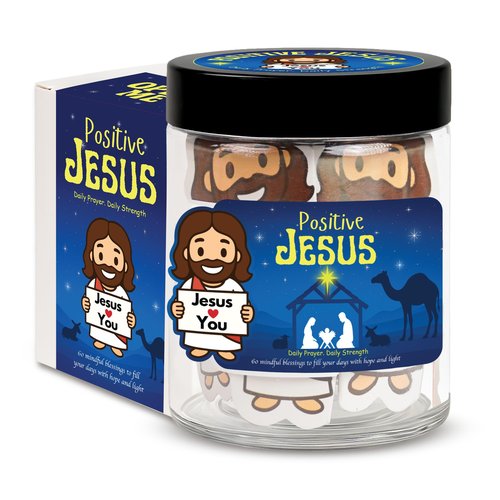 PANDOZONE Emotional Support Jesus Jar with 60 Double-Sided Cards, Bible Verse Jar for Kids, Inspirational & Reflection, Jesus Gifts for Women, Christian Gifts, Communion Gift For Teen Girls, Boys