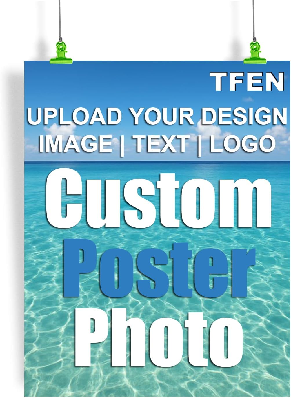 TFEN Custom Photo Poster Prints - Upload Your Image | 40x60 Inches | Made in USA Home Decor Wall Art