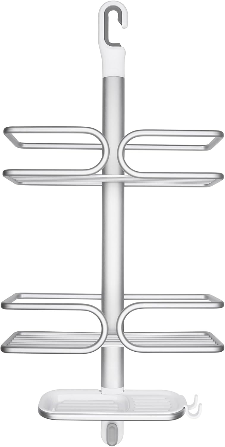 OXO Good Grips Shower Caddy - 3-Tier Aluminum Design for Organized Bathroom Storage