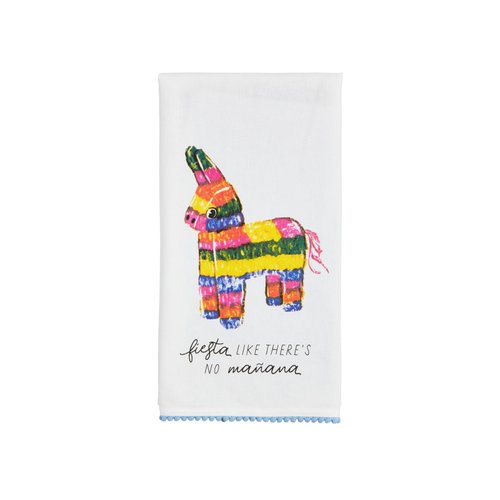 Mud Pie Pinata Printed Trim Towel; 26" x 16 1/2"