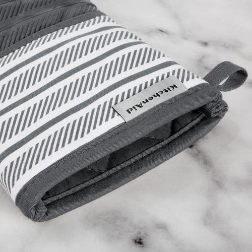 KitchenAid Oven Mitt Set - 2-Pack Charcoal Grey, 7"x13" for Ultimate Heat Protection