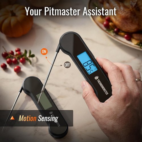 Instant Read Digital Meat Thermometer by [Brand Name] - ±0.5℉ Precision for Cooking & BBQ | Black