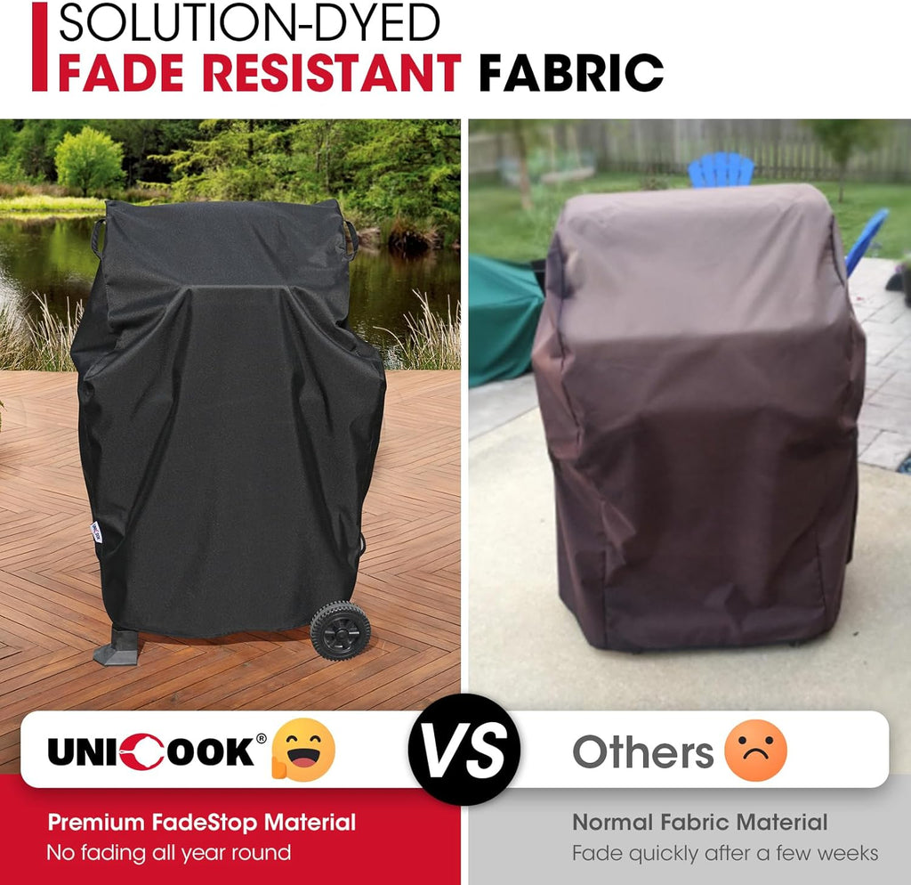 Unicook 32-Inch Heavy Duty Waterproof Grill Cover - Fits 2 Burner Gas BBQs | All Weather Protection