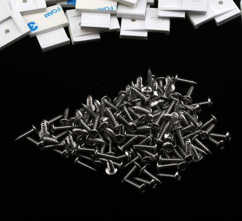 100 Pcs Screw Clips for Permanent Outdoor Lights with M3*12mm 316 Stainless Steel Screws Included Compatible with Govee Permanent Outdoor Lights H705A, H705B, H705C, H705D, H705E, H705F, H706A...