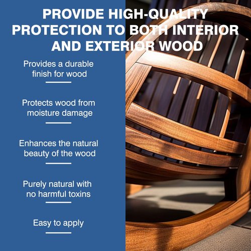 Raw Linseed Oil for Wood Protection - Natural Linseed Oil Refreshes Wood Naturally - Repair and Condition Wood Patio Furniture, Decks - 7.1 oz