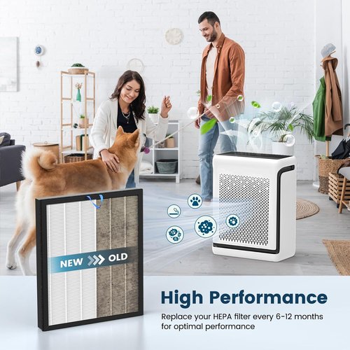 LEVOIT Vital 200S Replacement Filter - H13 True HEPA & Activated Carbon | 2-Pack, White