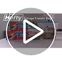 Hefty Slider Freezer Storage Bags Quart Size - 15 Count, BPA-Free Food Preservation