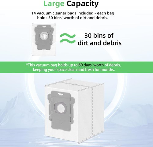 iRobot Replacement Vacuum Bags - 14 Pack Compatible with Roomba i7+, i8+, i3+, j7+ & More