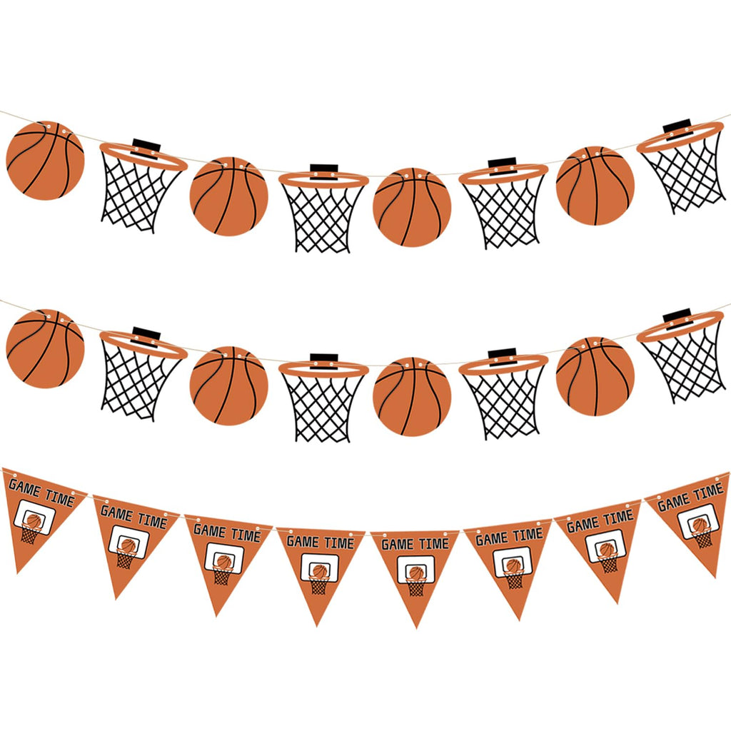 Yancan Basketball Banner Party Decorations, Basketball Theme Garland for Boy Birthday College High School Graduation Decor