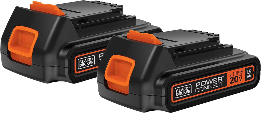 BLACK+DECKER 20V MAX POWERCONNECT Lithium Ion Battery Pack - 1.5 Ah, 2 Pack for Cordless Tools