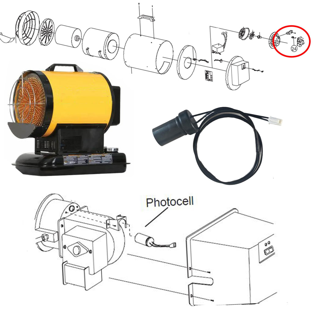 Replacement Burner heater Photocell Flame Sensor 72-038-0200 fits Remington, Heat Hog, Sunstream, Heatstream, Protemp etc Heater