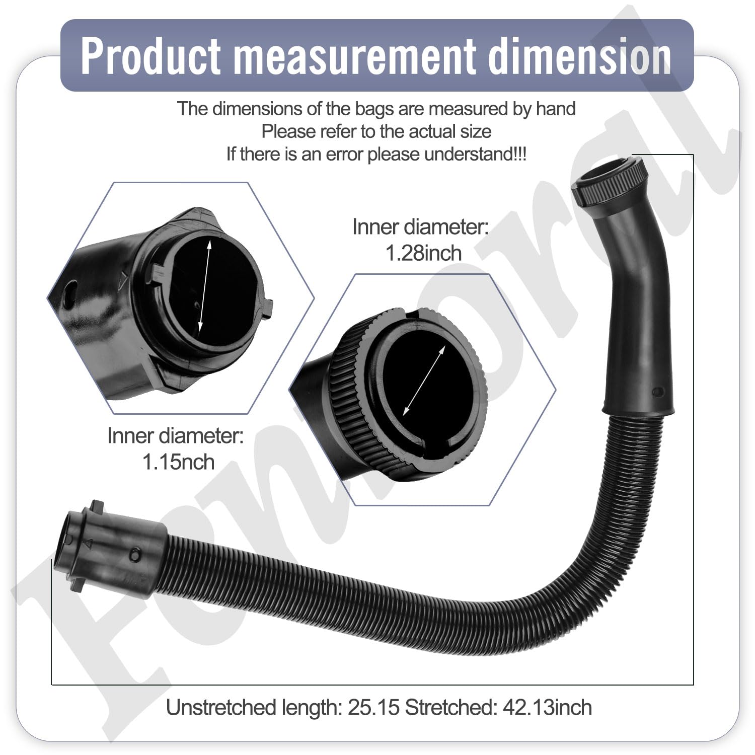 43434239 Vacuum Hose Compatible with Hoover PortaPower Dialamatic Vacuum for C2094 CH30000 Commercial Shoulder Vac Models