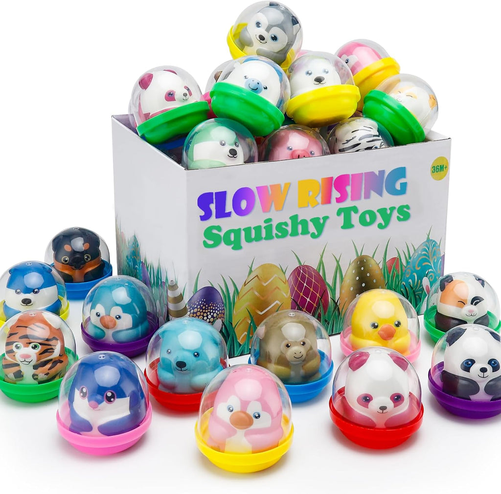 Skiennix 30-Pack Slow Rising Animal Party Favors - Fun Goodie Bag Stuffers for Kids' Birthdays & Classroom Prizes