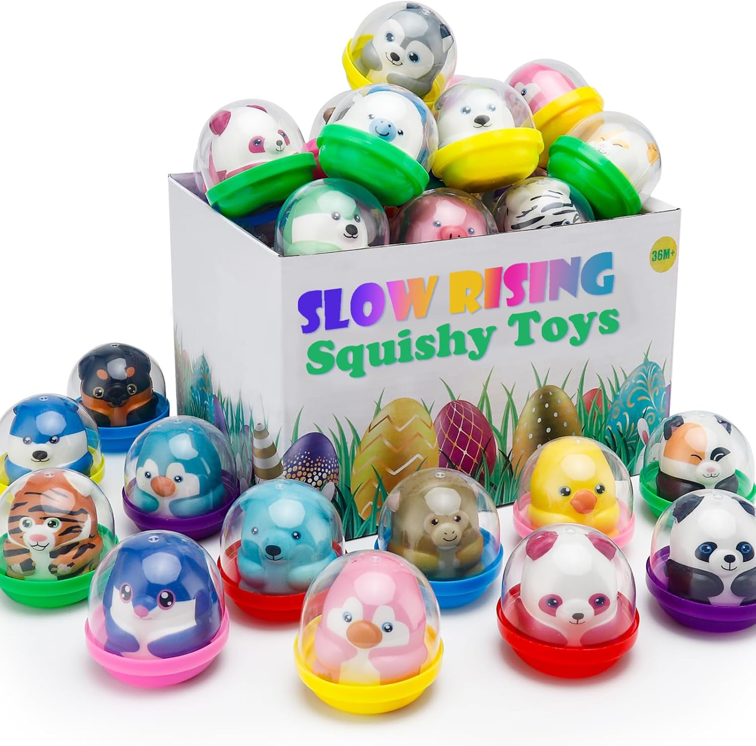 Skiennix 30-Pack Slow Rising Animal Party Favors - Fun Goodie Bag Stuffers for Kids' Birthdays & Classroom Prizes