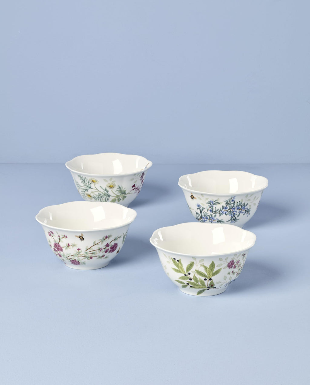 Lenox 897796 Butterfly Meadow Herbs Rice Bowls, Set Of 4
