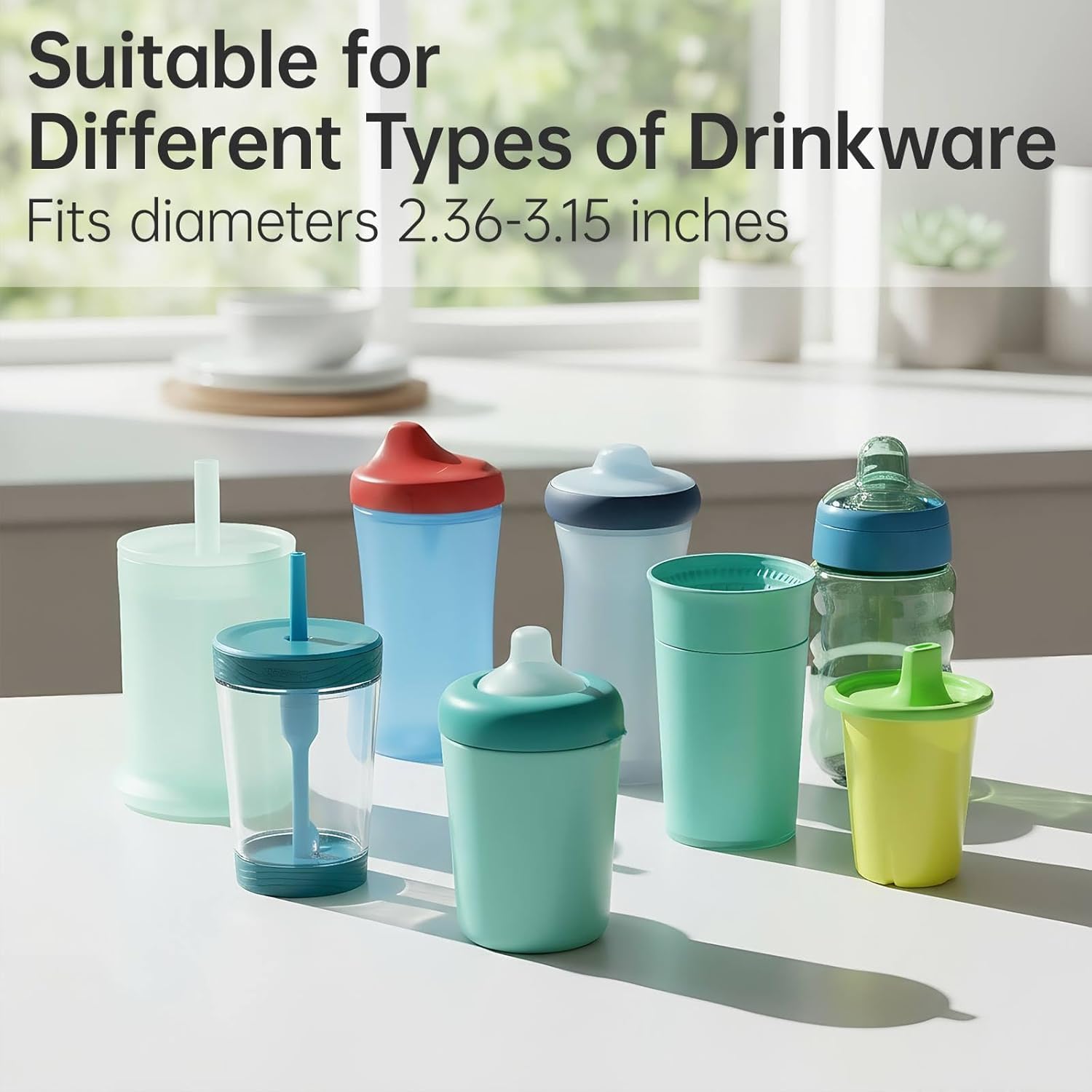 NiHome Silicone Dual-Handle Tumbler Grip - Fits 14oz Stanley & 12oz Zak Owala Cups | Perfect for Home & Travel