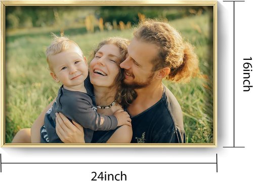 Canvas Prints - Custom Photo Wall Art by [Brand Name] | Framed 24x16 Canvas in Gold Metal Frame