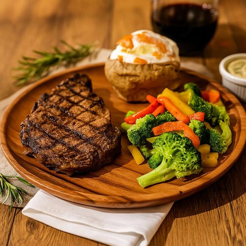WRIGHTMART Acacia Wooden Plates – Set of 4, 12” Round Dinner & Charger Plates, Rustic Handcrafted Tableware for Charcuterie, BBQ, Farmhouse Dining, or Gift