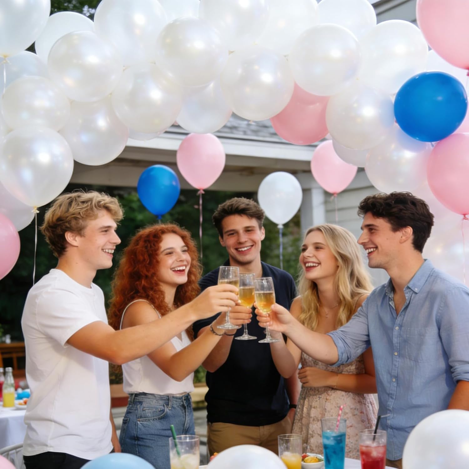 Pearl White Latex Balloons by [Brand Name] - 110pcs 12-Inch for Birthday Parties, Baby Showers & Weddings