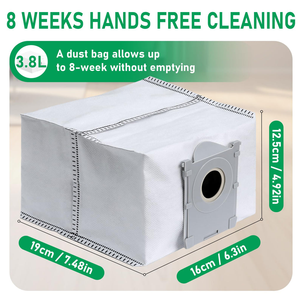 Klypticfit 21 Pack Replacement Dust Bags Compatible with ECOVACS DEEBOT X9 PRO Omni, T50 PRO, T50 MAX, X8 PRO Omni, T80 Omni - Large Capacity Disposable Vacuum Cleaner Bags
