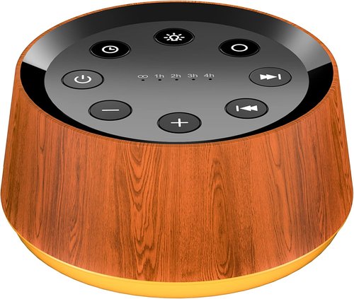 BrownNoise Sound Machine - 30 Soothing Sounds & 12 Colors Night Light | Memory Function & 36 Volume Levels