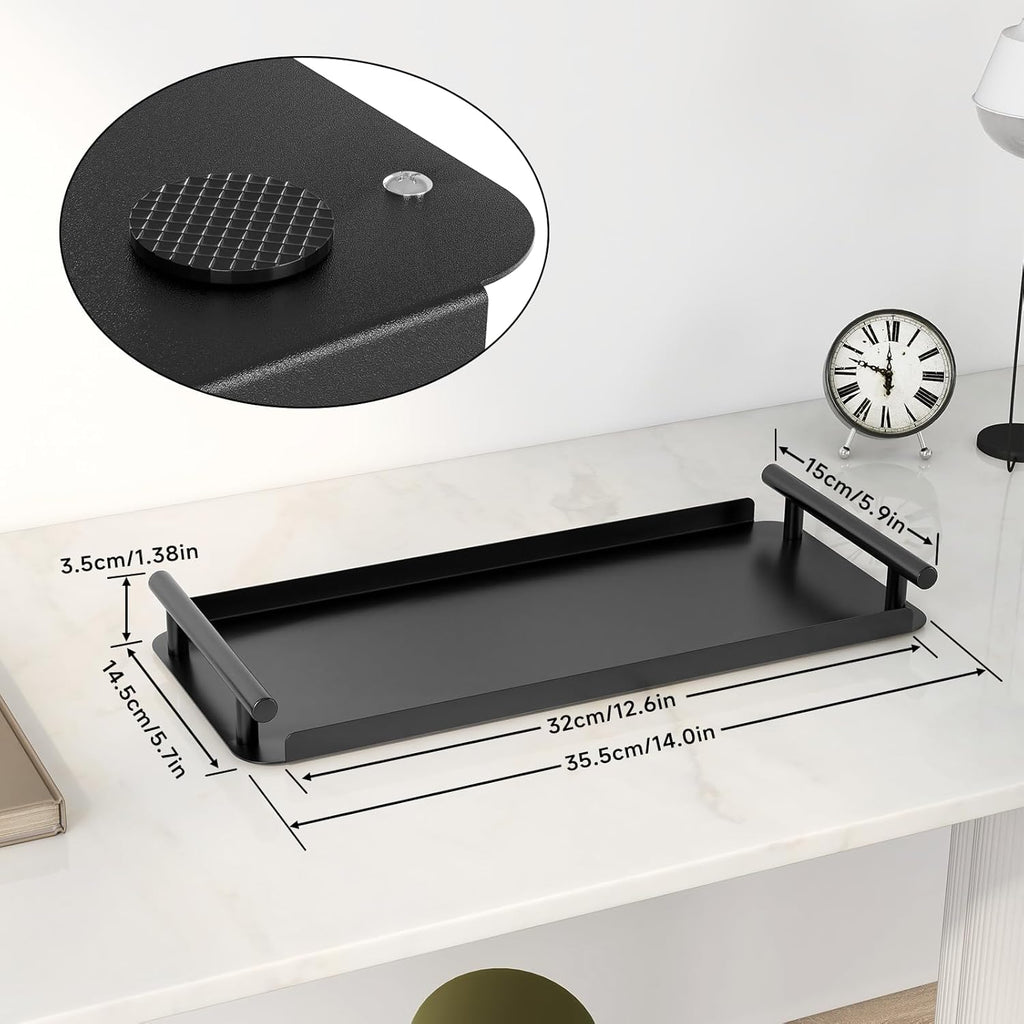 Stainless Steel Toilet Paper Basket by [Brand Name] - Stylish Organizer with Handle for Bathroom & Kitchen (Black)