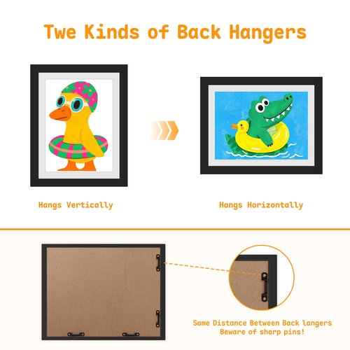 4 Pack Kids Artwork Frames Changeable 8.5 x 11 Inch Children Art Projects Children Art Frames Front Opening Picture Display Frame Holds 150 Drawings for Craft Storage, Room Decor, Portfolio, Black