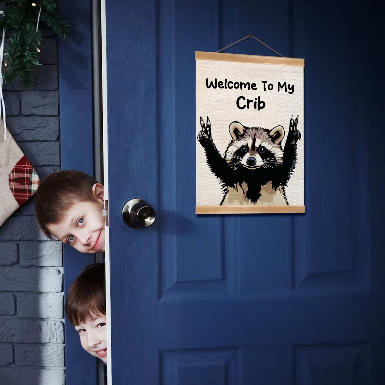 ZTGDA Raccoon Wall Art - Funny Canvas Poster for Man Cave, Nursery, or Dorm Room Decor | Durable Design