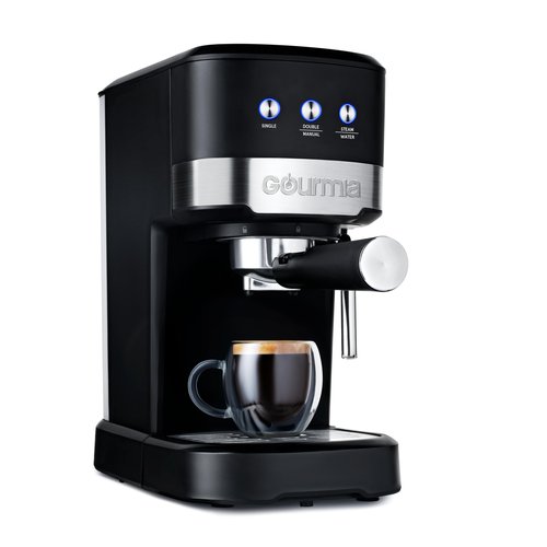 Gourmia 15-Bar Espresso Maker with Powerful Frothing Wand with 1.2L Removable Water Reservoir, Black