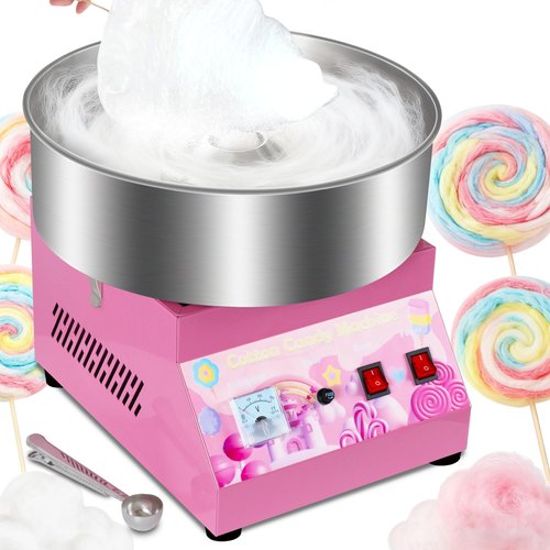 Cotton Candy Machine Commercial, 1000W Cotton Candy Maker Machine, Candy Floss Maker with Stainless Steel Bowl, Sugar Scoop，double switch easy and safe to use for Kids, Home, Party, Birthday, Festival