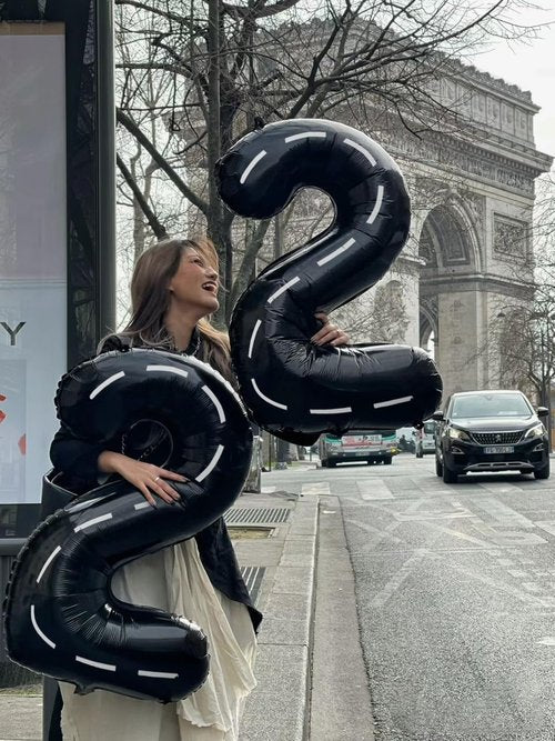 40-Inch Black Number Balloons by [Brand Name] - Perfect for Birthday, Graduation & Baby Shower Celebrations