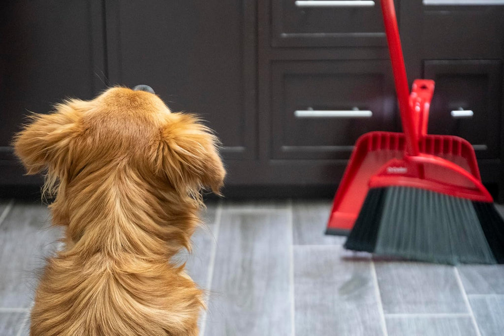 O-Cedar Pet Pro Broom - Step-On Dustpan for Effortless Cleaning | Removes 99% of Pet Hair