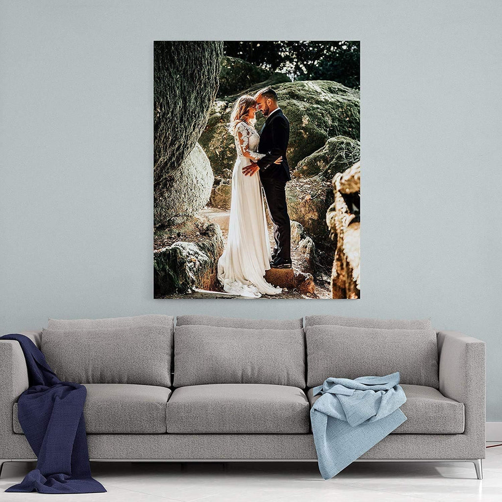 P&L ART Personalized Custom Canvas Prints - Transform Your Photos into Stunning Wall Art | 12x18 Framed Decor