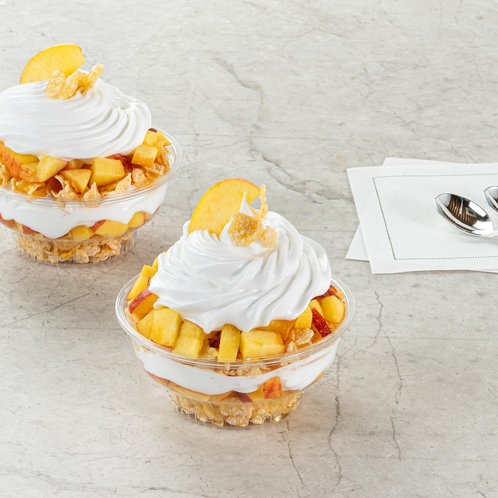 Restaurantware-RW Base 5 Ounce Round Ice Cream Cups, 500 Disposable Parfait Cups - Lids Sold Separately, Premium, Clear Plastic Dessert Cup, Serve Frozen Yogurt, Mousse, Pudding, Great For Parties