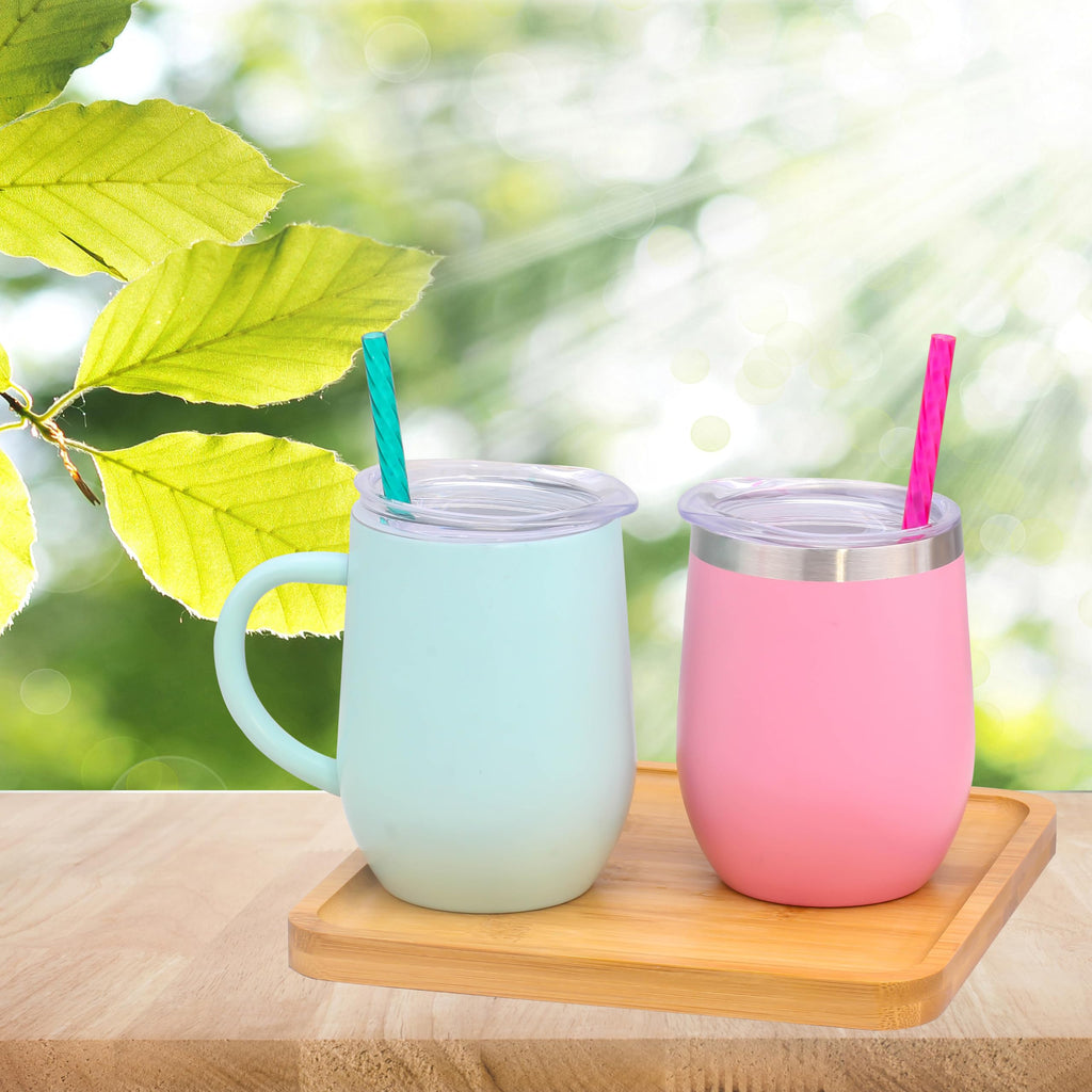 Dakoufish 24Pcs Replacement Plastic Swirl Straws for 12oz 14oz Mason Jar Tumblers,8 Inch Reusable Crystal Straws With 2 Cleaning Brush (8inch,mix12color)