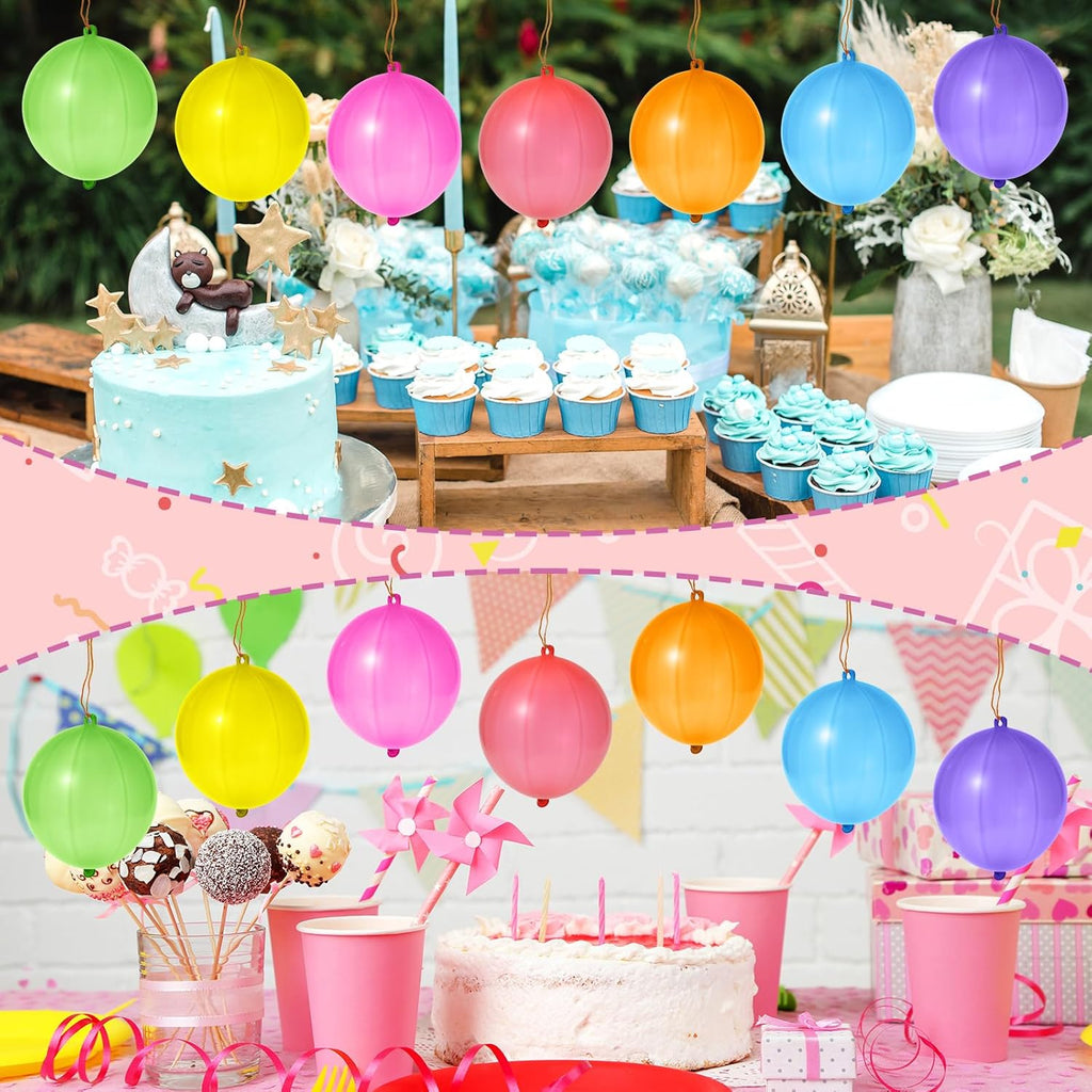 Punching Balloons - 40 Pcs Heavy Duty Neon Party Balloons for Birthday Decor & Outdoor Games