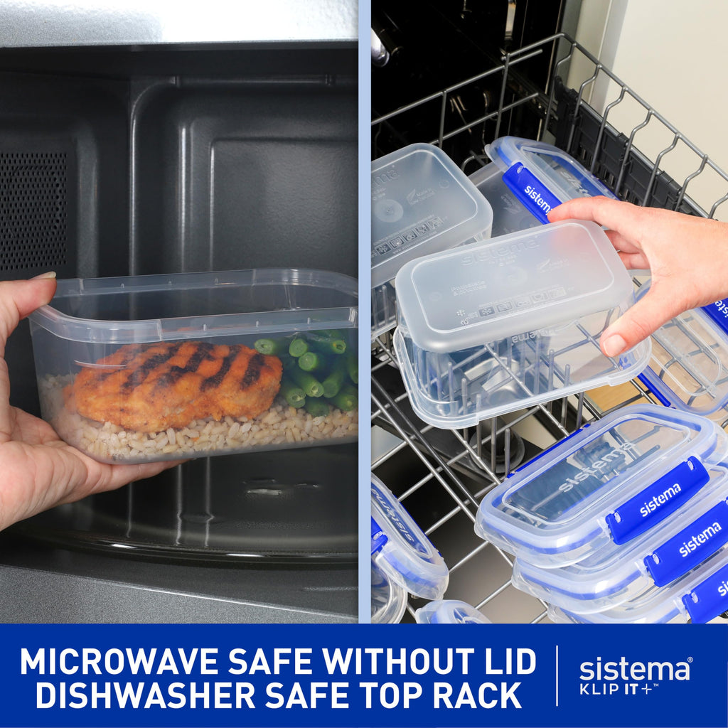Sistema KLIP IT Large 5L Food Storage Container, Airtight & Stackable, Dishwasher, Freezer, & Microwave-Safe, BPA-Free