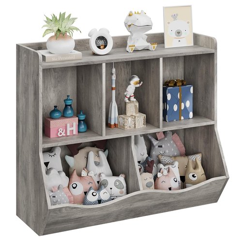 IDEALHOUSE Toy Bookshelf and Bookcase, Multi Shelf with Cubby Organizer Cabinet for Storage Books and Toys, for Bedroom, Playroom, Hallway