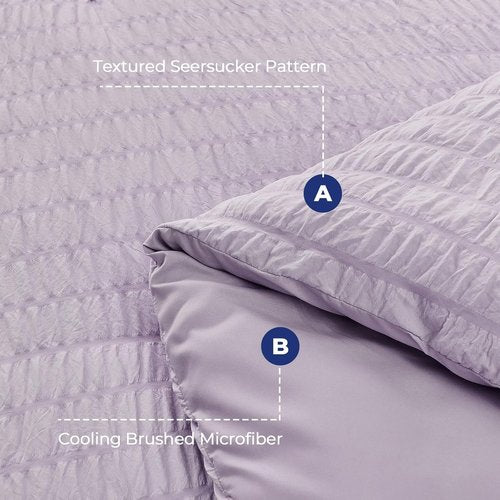 HYMOKEGE Lavender California King Comforter Set - 7-Piece All-Season Luxury Bedding Ensemble