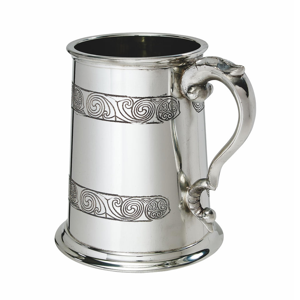 Wentworth Pewter Kells 1 pint pewter Tankard (Book of Kells Tankard)