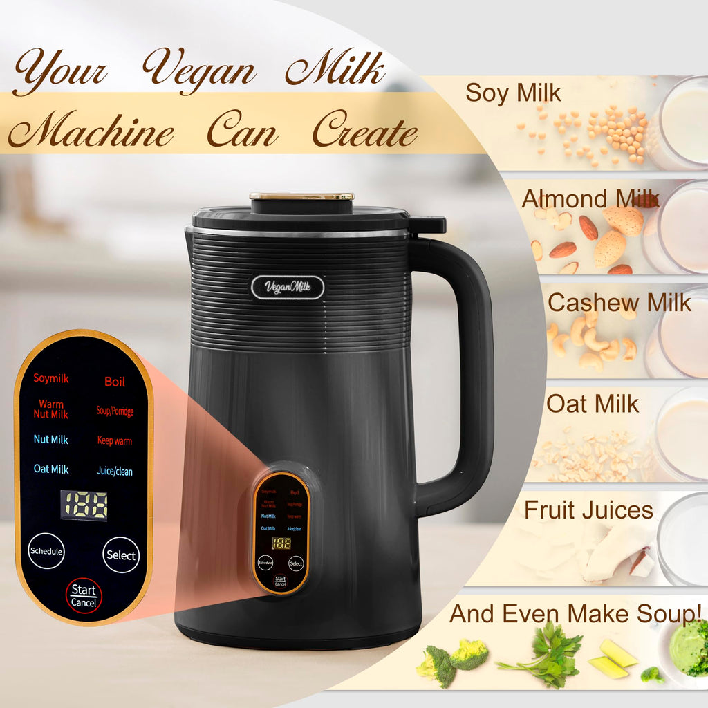 Nut Milk Maker Machine, Almond Milk Maker Machine, Soy Milk Maker Machine, Oat Milk Maker Machine - 8 in 1 Plant Based Milk Maker Machine Works as: Nut Milk Machine, Soymilk Maker & Soup Maker Machine