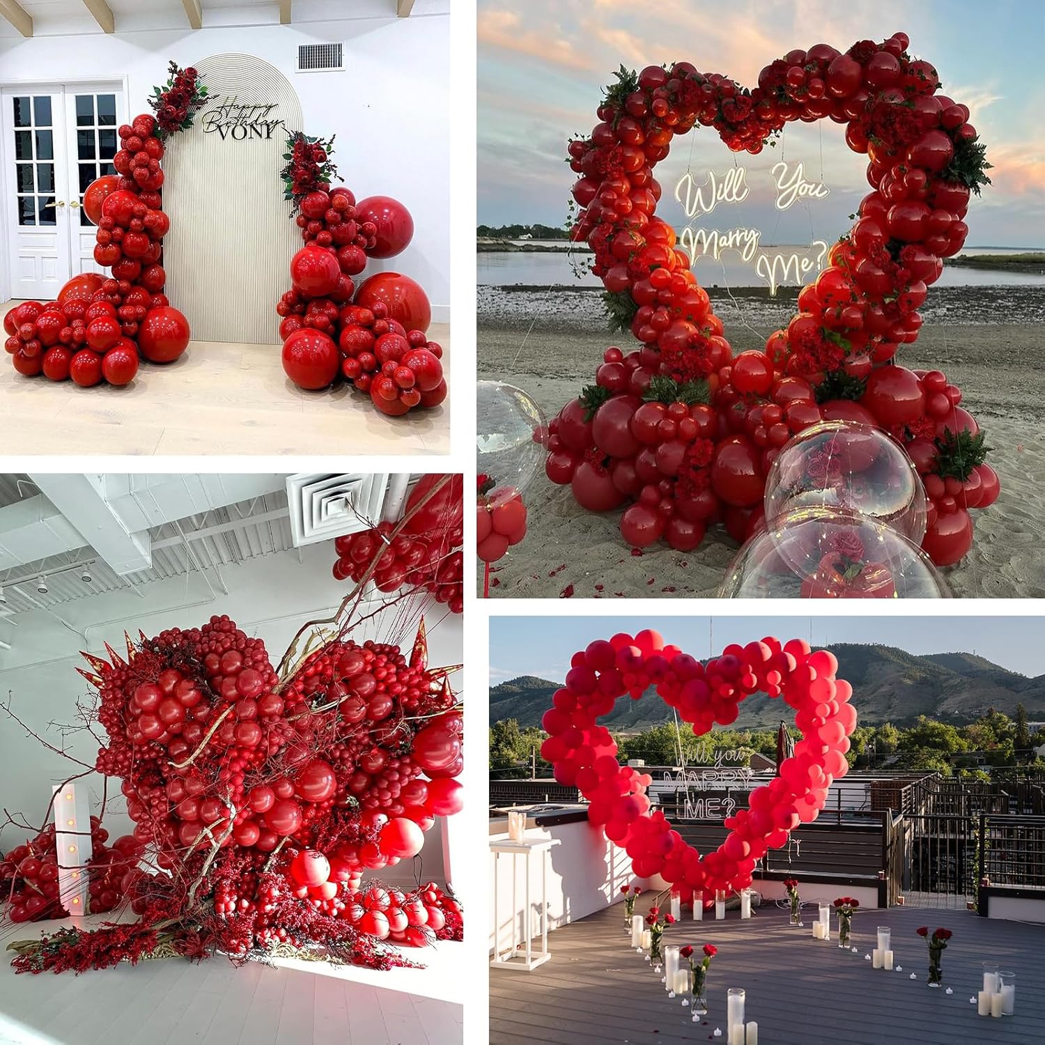 Red Latex Balloons by [Brand Name] - 12 Inch Party Decorations for Birthdays, Weddings & More