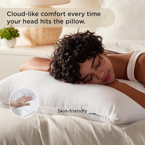 Bedsure Satin Pillowcase Set - Luxurious Softness & Comfort | Includes 2 Pillowcases & 2 Pillows