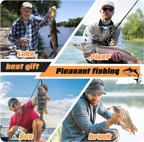 Advent Calendar Fishing Lures Kit - 24 Days Countdown Gift for Men, Teens & Fisher Enthusiasts