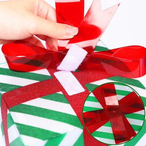 Juegoal Christmas Lighted Gift Box Set - Pre-Lit 45 LED Holiday Decorations | Indoor/Outdoor Red, Green & Blue
